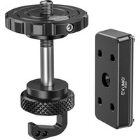 BOG DeathGrip Tripod Adapter Arca Saddle Plate Combo 3/8" Converter w Gravity Hook Anti-Slip Quick Release Plate for Ball Heads