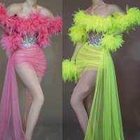 Personalized Dark Tube Top Sexy Ultra Short Birthday Party Princess Skirt Woman Group Stage Singing Costume