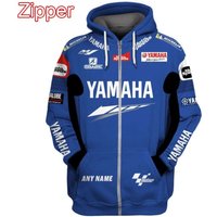 AliExpress Yamaha MotoGP Racing 3D printed hoodie, a fashionable spring/autumn men's outdoor sports cycling jacket with a zipper.