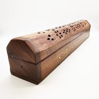 Wooden Incense Burner Indian Rosewood Hand Carved Box Yoga Healing Incense Boxes TBC810