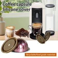 1/2pcs brown suitable for Vertuo silicone lid, reusable sealed lid, compatible with various capsule shells
