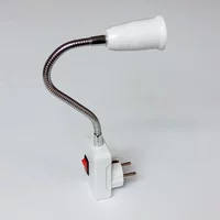 20cm 30cm 50cm Flexible EU US Plug to E27 Lamp Holder with Switch Rotating Lamp Base Table Lamp Converter Sockets For Light Bulb