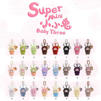 Baby Three Super Mini Bunny Series Plush Blind Box Vinyl Face Rabbit Doll Pendant Bag Pendant Keychain Mysterious Birthday Gifts