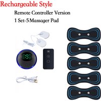 Smart Electric Neck Massager Stickers Mini Portable Rechargeable EMS Muscle Stimulator For Cervical Vertebra Massage Relax