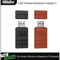 8BitDo USB Wireless Receiver Bluetooth Adapter 2 for PS5 PS4 Xbox Series X/S 8bitdo Bluetooth Controllers for Switch 2 Windows