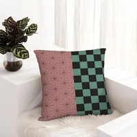 Anime D-Demon Slayer Pillow Case Plush Fabric Soft Pillowcase Double Sided Print Sofa Cushion Cover Throw Pillow Cover