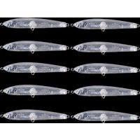 10pcs Unpainted Subsurface Stickbait 7.5cm 7g, DIY Blank Sinking Pencil Lure Body, Hard Plastic Wobbler for Bass Pike Fishing