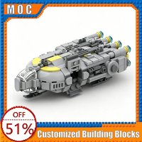329PCS Micro Anzellan Starship With Minifigure Building Blocks Model Assembly Educational Toy Creative Collection Birthday Gifts
