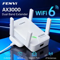 FENVI AX3000 WiFi 6 Repeater Dual Band 2.4G/5GHz 802.11AX Gigabit Wireless Extender Wi-Fi 6 Signal Booster Long Range Amplifer