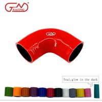 Universal Silicone Tubing Hose 90 Degrees Connector Car Intercooler Turbo Intake Pipe Coupler Red Multi Size