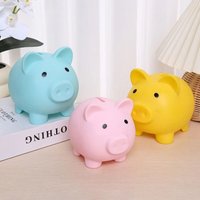 Pig Shape Piggy Bank Reusable Crafts Storage Bottl with Saving Money Goals Counter Coin Tray Storage Case