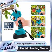 Degreat bürstenlose elektrische Gartenschere, kabelloses elektrisches Gartengerät, Obstbaumschere für 21-V-Batterie, Astschneider, hochfester Kohlenstoffstahl.