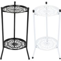 Plant Pot Stand 2โTier Metal Plant Stand Flower Pot Holder Display Shelf Rack Home Decoration Garden Accessories Flower Stand