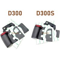 New A Set of 4 Pieces FOR Nikon D300 D300S DSLR Grip Rubber thumb bottom side left Cover Unit Repair Part + Adhesive Tape