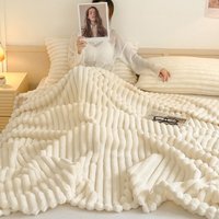 1pcs Coral Fleece Nap Blanket Winter Warm Home Sofa & Office Throw Blanket Cozy Soft Throw Blanket for Cold Days
