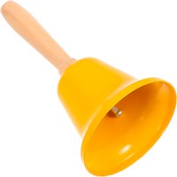 1pc Dinner Table Bell Western Resturant Bell Christmas Children’s Toys Decoration Wood Handle Metal Bell Xmas Decoration
