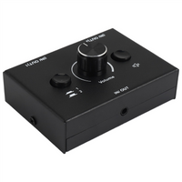 SCLS 3.5mm Audio Switcher 2 Input 1 Output/1 Input 2 Output Audio Splitter Switcher Audio Switcher Box One-Key Mute Button