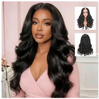 Body Wave V Part Wigs Human Hair 220% Density For Women Full Head Clip In Half Wig No Leave Out Body Wave Wig For Black Women