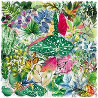 50PCS Transparent Leaf Stickers Cartoon Green Plant Leaves PET Waterproof Decoration Mobile DIY Phone Computer Stationery Sticke