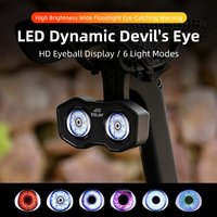 ESLNF Demon Eye Bicycle Tail Light 6 Modes Intelligent Brake MTB Road Bike Rear Light Auto 1200mAh Tail Light Battery Powered