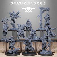 GrimGuard Objective Markers-Tough resin High detail Miniature-Tabletop Wargame Accessories-Unpainted gray model