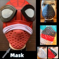 Half Face Shell Nose and Mouth Cover Anime Mask support prop Black Mini Mask Halloween Cosplay Spider Faceshell Silica 3colors