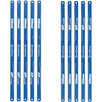10PC 300mm Hacksaw Blade 24T 12" 65Mn Manganese Steel & Bi-Metal HSS Spring Steel Universal Fit for Metal Pipe Cutting Saw Frame