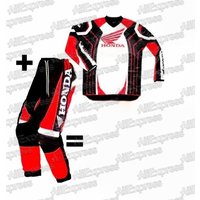 AliExpress 2025 Honda Racing Style Autumn Long Sleeve And Pant Jersey Quick Dry Breathable Riding Shirt for Dirt Bike Mountain Riders Daily