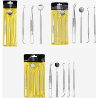 Dental Clean Tool Plaque Remover Set Teeth Cleaning Dental Hygiene Kit Tarter Scraper ToothPick Dental Scaler Mouth Mirror Plier