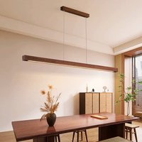 DAMIASMIL LED suspension lampe de Table à manger bois longue bande Suspension lustre pour salon salle à manger luminaire