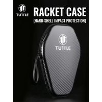 TUTTLE Table Tennis Racket Case - EVA Hexagonal Gourd Design, Large Capacity, Drop-Proof Hard Shell Storage Bag for Sports Racke