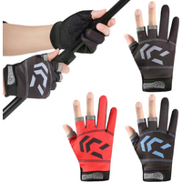 AliExpress Fishing Gloves Men Summer Three Finger Cut Gloves For Fishing Sun Protection Male Anti-slip Cycling Drive Breathable Thin Gloves