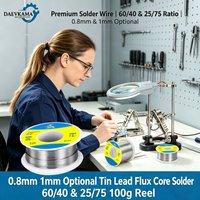 0.8mm/1mm Tin Lead Flux Core Solder Wire 60/40 25/75 100g Reel for Electronics Soldering Lab DIY Household Tool