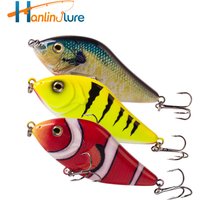 Hanlin Slow Sinking 10cm 45g Glider Jerkbait Wobblers for Big Game Fishing Pike Musky Fishing Lure Buster Artificial Bait Tackle