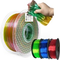 3D Filament Flexible TPU Filament Rainbow Gradient 3D Printing Material 1.75mm 95A 250g to 1kg TPU Filament for 3D Printer