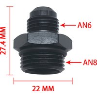 AN -6 (AN6 AN 06) AN8 AN10 AN12 to ORB-6 (9/16" UNF) 6AN 8AN 10AN 12AN O-Ring Boss Adapter