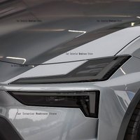 For Polestar 4 2023-2024 TPU smoked black light film modification accessories, car light protection film