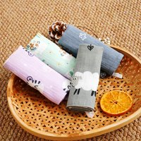 4Pcs/Set Baby Washcloth Newborn Soft Absorbent Gauze Cotton Crepe Baby Towels Handkerchief Bathing Feeding Face Wipe Burp Cloth
