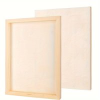 2PCS Wood Panel Board, Wood Canvas Rectangle Wooden Panel Boards for Painting, Pouring, Arts Use with Oils, Acrylics