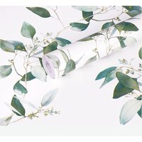 6M Vinyl Green Leaf Peel and Stick Wallpaper Self Adhesive Contact Paper Removable Waterproof Wallpaper For Furniture Renovation