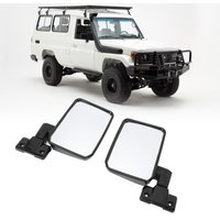 1Pair Car Left Right Rearview Mirror Driver and Passenger Side Door Mirror for Toyota LandCruiser 70 75 78 Series 1985-2013