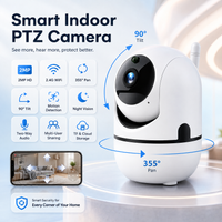 1 Stück 2MP Indoor-PTZ-Sicherheitskamera, 2.4G WiFi Smart Home Kamera, 355° ° Herr 90 ° Neigung, Bewegungsverfolgung, 2-Wege-Audio, IR-Nachtsicht, TF-Karte & Cloud-Speicher für Baby- und