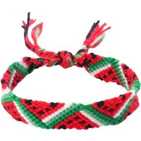 2023 New Watermelon Geometric Woven Bracelet Unisex Bracelet Adjustable Cotton Wristband Wrist Jewelry for Casual or Formal Wear