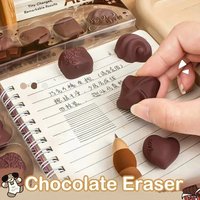 Cartoon Fun Snack Eraser Cute Cookies Bread Chocolate Shape Eraser Kawaii Girls for Gifts Students Stationery School Supplies