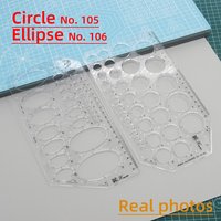 Circular Elliptical Ruler, Transparent Drawing Design Furniture Architect Template Drawing Ruler Template Measuring Ruler