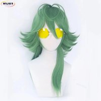 High Quality Heartsteel Ezreal Cosplay Wig Green Heat Resistant Synthetic Hair LOL Cosplay Ezreal Wig Anime Cosplay Wigs