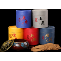 Natural 48Rings Coil Incenses 4 Hours Repel Mosquitoes Lavender Sandalwood Home Scents for Yoga Mediatation Tibetan Incense
