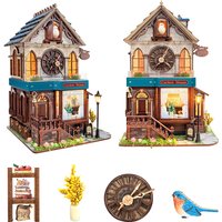 DIY Wooden Miniature Model Kit Cuckoo House Cottage Doll Houses 3D Puzzle Dollhouse With Furniture for Friends Birthday Gifts