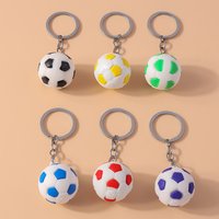 New Resin Mini 3D Soccer Football Keychain Sport Ball Key Ring Pendant for Men Women Car Key Holder Handbag Decor Jewelry Gift