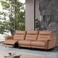 Leder-Sofa Luxus-Ecksofa für Wohnzimmer Elektrisch Verstellbar, Komfortable Sitzgelegenheit Modernes Sofa-Set